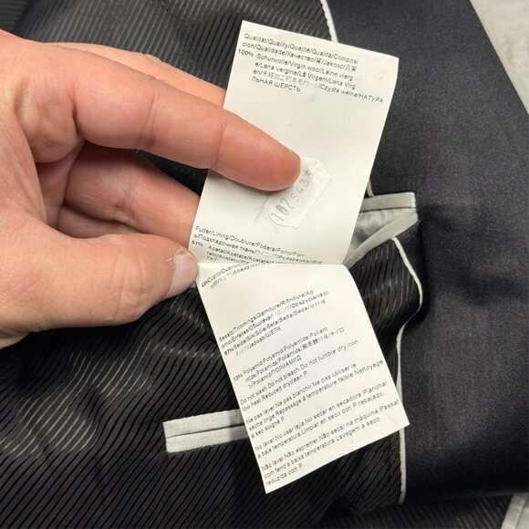 Hugo Boss Tuxedo "The Stars/Glamour" Black Satin Lapel Wool 2pc 42L 38x34 - Picture 9 of 13